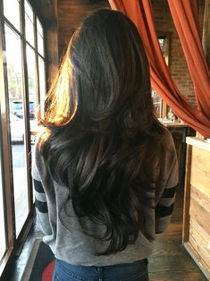 Wavy Layered Hair, Brown Wavy Hair, Grow Long Hair, Long Layered Haircuts, Long Dark Hair, Hair Styles 2017, Long Layered Hair, Long Wavy Hair, Haircuts For Long Hair