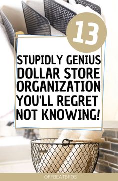 Dollar store is home to many awesome products you need to organize your home all under budget. DIYers figured this out a long time ago and have created Dollar Store Organization Hacks, Dollar Store Organization, Small House Organization, Storage Hacks Diy, Dollar Store Diy Organization, Small Bathroom Organization, Dollar Store Hacks, Ikea Furniture Hacks, Organizing Hacks