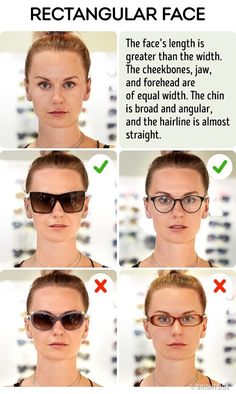 How to Pick the Perfect Sunglasses for Your Face Type Rectangle Face Shape, Rectangle Face, Mode Tips