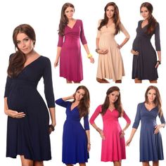 Great shopping ideas for Purpless 3/4 Sleeve Pregnancy Maternity Casual Vneck Women's Dress Top D4400, Women's Dresses Maternity V-neck Bump Friendly Dress, Bump-friendly V-neck Maternity Dress, Maternity Dress With 3/4 Sleeves, Nursing Clothing, Maternity Casual, Womens Dress Tops, Casual Maternity, Nursing Clothes, After Pregnancy