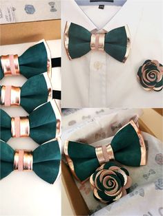 Rose Gold emerald green men's bow tie for men,boys rose gold wedding bow tie, boutonniere groomsmen formal kelly green bowtie boys tuxedo by NevesticaRoseGold on Etsy Pink Bow Tie Wedding, Green Bowtie, Boutonniere Groomsmen, Boys Tuxedo, Wedding Bow Tie, 2nd Wedding, Gold Wedding Colors, Leather Bow Tie