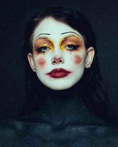 Marionette Tattoo, Pierrot Clown, Drag Make-up, Drag Makeup, Unique Makeup, Fx Makeup, Clown Costume