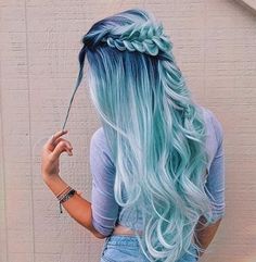 Tumblr Hair, Ombre Hair Color, Hair Dye Colors, Hair Inspiration Color, Braids For Long Hair, Hair Inspo Color