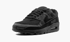 Air Max 90 CQ2560 002 Triple Black Shoes, Nike Shoes Air Max, Stadium Goods, Triple Black, Nike Air Max 90, All Black Sneakers, Air Max, Black Shoes, Nike Air Max