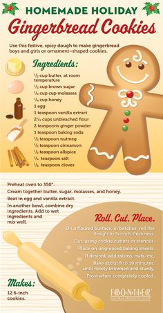 a recipe for gingerbread cookies with instructions on how to make it and what to use them