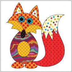 an image of a fox with polka dots on it