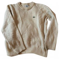 Lacoste Sweater, Woolen Tops, Lacoste Shirt, Beige Shirt, Knitwear Sweater, Woolen Sweaters, Wool Shirt, Beige Top, Shirt Sweater