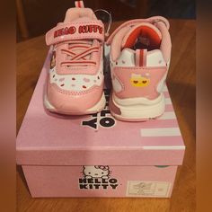 Hello Kitty Pink Balloon Heart Light-Up Shoes For Toddler Size 8 Cute Non-slip Sneakers For School, Cute Closed Toe Synthetic Sneakers, Cute Non-slip Synthetic Sneakers, Pink Closed Toe Sneakers For Playtime, Cute Closed Toe Sneakers For School, Cute Pink Sneakers For Playtime, Cute Pink Non-slip Sneakers, Cute Non-slip Closed Toe Sneakers, Cute Non-slip Sneakers For Playtime