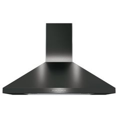 a stainless steel range hood on an isolated white background