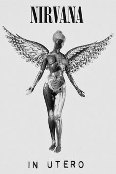 the cover art for nirvana's album in utero, featuring an image of a woman