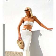 Cream Cross Front Knit Maxi Skirt Beach Cover Up Fabric Composition: 40% Acrylic 32% Polyester 28% Polyamide Prettiest Beach, Knitted Skirts, Skirt Beach, Size 8 Model, Cream Skirt, Knit Maxi Skirt, Knit Skirt, Skirt Fashion, Beach Day