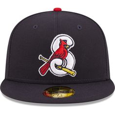 Wearing this New Era 59FIFTY hat on more than just game day allows your Springfield Cardinals fandom to be seen all the time. A trendy high crown and fitted construction pair for a classic design. Bold Springfield Cardinals embroidery completes this cap for an accessory that shows you're more than an average fan. Fitted Officially licensed Imported Brand: New Era Surface washable Contrast-color undervisor Embroidered graphics with raised details Six panels with eyelets High Crown Structured fit Throwback Curved Brim Hats For Baseball Season, Baseball Season Fan Merchandise Flat Brim Hat, Flat Brim Baseball Fan Merchandise Hats, Game Day Hat For Baseball Season, Throwback Game Day Hat With Curved Brim, Game Day Throwback Hat With Curved Brim, Throwback Curved Brim Hat For Game Day, 59fifty Hats, New Era Fitted