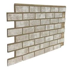 a white brick wall is shown against a white background