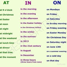 a green and purple christmas card with the words in at on, an o'clock