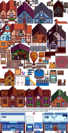 a large poster with many different types of houses