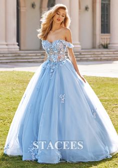 Ball Gowns Mermaid, Ball Gown Homecoming Dresses, Baby Blue Prom Dress Cinderella, Ballgown Prom Dress Corset, Prom Dresses With Corset Top, Grad Dresses High School Long, Ball Princess Dress, Long Prom Dresses With Sleeves, Dream Dress Princesses