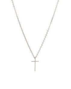 Bloomingdale's Fine Collection Swedged Cross Pendant Necklace in Sterling Silver, 18 - Exclusive Silver Necklaces Cross, Cross Silver Necklace, Sterling Silver Necklace With Delicate Cross Pendant, Classic Silver Pendant Cross Necklace, Silver Pendant Cross Necklace With Silver Chain, Small Silver Cross Necklace, Silver Cross Necklace, Silver Pendant Cross Necklace, Fine Jewelry, Cross Chain