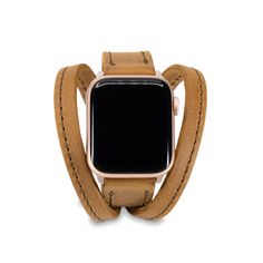 Triple Tour™ Leather Apple Watch Band - Tobacco Brown – Arrow & Board Arrow Board, Leather Apple Watch Band, Xmas Wishes, Simple Band, Apple Watch Accessories, Apple Watch Bands Leather, Sewing Leather, Macbook Case, Watch Accessories