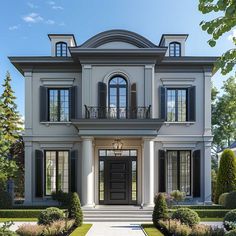 this is an artist's rendering of a two story house