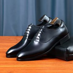 Introducing our LuxeLeather Classy Oxford Dress Shoes, the epitome of sophistication and style. Crafted with the finest quality genuine leather, these shoes are designed to elevate your formal attire to new heights. With a classic lace-up closure, these Oxford dress shoes offer a secure and adjustable fit, allowing you to walk with confidence and grace. Elevate your style game and experience the ultimate blend of comfort and sophistication. Classic Lace-up Dress Shoes For Wedding, Fitted Timeless Leather Lace-up Shoes, Fitted Oxfords With Round Toe For Semi-formal Occasions, Fitted Leather Lace-up Dress Shoes, Timeless Oxford Lace-up Shoes For Formal Occasions, Elegant Leather Lace-up Oxfords, Business Lace-up Oxfords With Leather Sole, Formal Lace-up Shoes With Goodyear Welted Cap Toe, Business Oxfords With Leather Sole