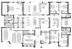 the floor plan for an apartment with three bedroom and two bathrooms, one living room