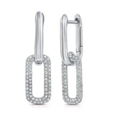 14K GOLD & DIAMOND PAPERCLIP LINK DROP EARRINGS Diamond Weight - 0.34 ct. Diamond Count - 128 Gold Weight (approx.) - 2.8 gramsÂ This piece is perfect for everyday wear and makes the perfect Gift!Â We certify that this is an authentic piece of Fine jewelry. Every piece is crafted with the utmost care and precision. You are assured of everlasting quality that can be passed on from generation to generation.Designing Fine Jewelry with Passion since 1979 Clip-on Cubic Zirconia Earrings In White Gold, White Gold Clip-on Diamond Earrings In Sterling Silver, White Gold Sterling Silver Clip-on Diamond Earrings, White Gold Diamond Clip-on Jewelry, White Gold Clip-on Diamond Earrings With Cubic Zirconia, White Gold Cubic Zirconia Clip-on Diamond Earrings, Sterling Silver Clip-on Diamond Earrings, Paperclip Earrings, Drop Earrings Diamond