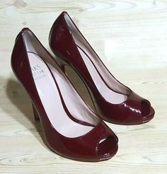 Saks Fifth Avenue Red Patent Leather Peep Toe Pumps Womens Shoes 6 M - EXCEPTIONAL VALUE - SATISFACTION GUARANTEED  - 30 DAY "NO QUESTIONS ASKED" - MONEY BACK GUARANTEE Very Good Condition - 100 % Authentic - Normal wear noted - Please View Pictures for Better Description 7142 - 03421 Girly Shoes, View Pictures, Comfortable Heels, Pretty Shoes, Peep Toe Heels, Dream Shoes, Girly Fashion, Red Shoes, Christian Louboutin Pumps