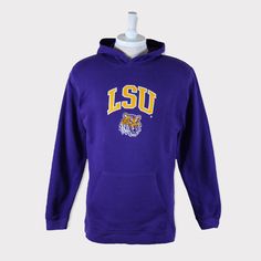 Embroidered Vintage 90s LSU (Louisiana State University) Tigers Football/Baseball/Basketball/Hockey NCAA Hoodie 💯 SATISFACTION AND AUTHENTICITY ⭐ MEASUREMENTS (when laid flat) Size on Tag: M Length: 74cm or 29 inches Armpit to armpit: 52cm or 20.5 inches ⭐ CONDITION 9/10 (Very good) Details: No holes Material: Cotton Color: Purple Brand: Genuine Stuff 🔷 Please give us your phone no. together with address after you purchased. 🔷Please keep in mind that our items are vintage so they may show som Tigers Shirt, Tiger Gifts, Tiger Hoodie, Tiger Football, Tiger Shirt, Louisiana State, Tiger T Shirt, Lsu Tigers, State University