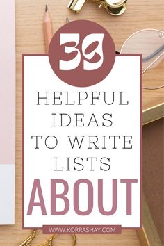 39 helpful ideas to write lists about! Write these lists so you can get your life in order! Get Your Life In Order, Life In Order, Mouse Crafts, Best Titles, Todo List, Organization Planning, Get Your Life, Lists To Make