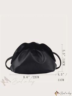 Bird in Bag - Designer Crossbody Bag - Ideal for Commuting, Travel, Vacation, Sightseeing, and Folding - Black Clip - PU Material Black Tote Pouch For Travel, Black Travel Tote Pouch, Black Crossbody Pouch For Daily Use, Black Pouch Shoulder Bag, Portable Black Bucket Shoulder Bag, Portable Black Shoulder Bucket Bag, Black Travel Shoulder Pouch, Black Shoulder Bag Pouch For Travel, Versatile Black Crossbody Pouch