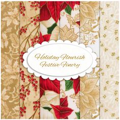 holiday flourish festive paper pack