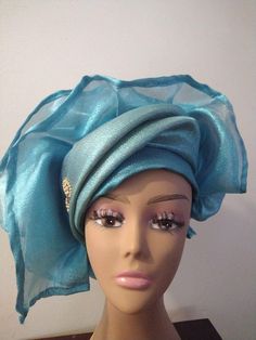 African Gele Head wrap is a must have for any woman who wants to add a touch of elegance and sophistication to her wardrobe. It's a unique style is perfect for those who wants to stand out in the crowd. The head wrap is suitable for the mother of the bride, mother of the groom, church ladies, pastors wife, pastors, tea parties and weddings.It is perfect for a queen and it's sure to make you feel like royalty Fitted Headscarf For Wedding, Elegant Adjustable Headscarf For Party, One Size Chic Headwrap, Elegant Summer Headwrap, Elegant Fitted Summer Headwrap, Elegant Fitted Summer Turban, Adjustable Party Turban, Elegant One-size Headscarf For Spring, One Size Fits Most Headwrap