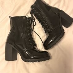 Combat Boots Brand New Combat Boots Aesthetic, Black Combat Boots Outfit, Shoes Combat Boots, Combat Boots Heels, Combat Boot Outfit, Heeled Combat Boots, Fashion Nova Shoes, Black Combat Boots, Boot Brands