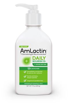 AmLactin Daily Nourish Body Lotion, 7.9 oz - Walmart.com Amlactin Body Lotion, Unscented Body Lotion, Dry Skin Body Lotion, Daily Moisturizing Lotion, Keratosis Pilaris, Skin Care Wrinkles, Moisturizing Body Lotion, Skin Lotion