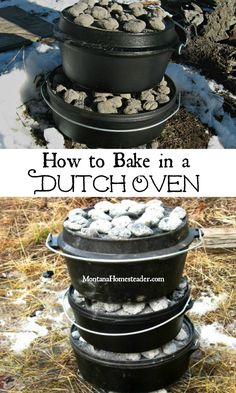 how to bake in a dutch oven and then put it in a pot on the ground