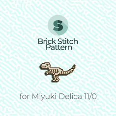 a brochure with the words brick stitch pattern for myuki delica 10