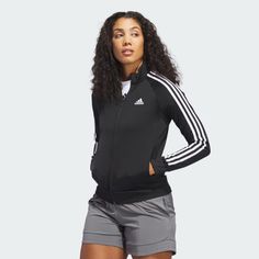 Adidas Superstar Women, Adidas Track Jacket, Adidas Track, Women Essentials, Black White Fashion, Adidas Black, Line Jackets, Adidas Online, Adidas Performance