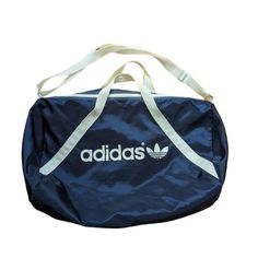 Vintage Y2K Navy Blue Adidas Nylon Duffle Bag Gym Bag Made in Taiwan Medium Size Gently pre-owned in excellent condition. Soft and clean. See photos for details. Navy Blue Adidas, Travel Duffel, Duffel Bag Travel, Blue Adidas, Duffel Bag, Travel Luggage, Luggage Bags, Adidas Men, Bag Making