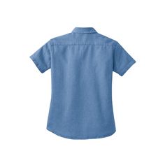 Buy the Port & Company® Ladies Short Sleeve Value Denim Shirt at Michaels. com. With sturdy construction, a generous cut and soft garment washing, our Value Denim shirt won't stretch your budget. With sturdy construction, a generous cut and soft garment washing, our Value Denim shirt won't stretch your budget. Details: Available in multiple colors and sizes 6.5 oz. 100% cotton Double-needle stitching throughout Traditional, relaxed look Open collar Horn-tone buttons Due to special finishing proc Blue Short Sleeve Cotton Denim Top, Blue Cotton Short Sleeve Denim Top, Light Blue Relaxed Fit Denim Cotton Top, Light Blue Relaxed Fit Denim Top, Medium Wash Fitted Short Sleeve Shirt, Fitted Medium Wash Short Sleeve Shirt, Ink Blue, Ladies Short, Blue Ink