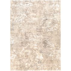 an area rug with white and gray colors