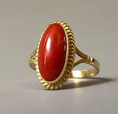 Coral Ring For Men, Red Coral Ring, Silver Rings Simple, Gold Ring Designs, Coral Ring, Coral Stone, Coral Jewelry, Personalized Gifts For Mom, Ring For Men