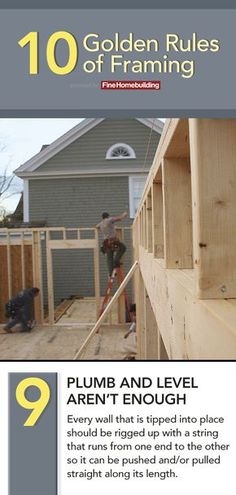 the instructions for how to build a wooden deck in 10 minutes, including building and framing