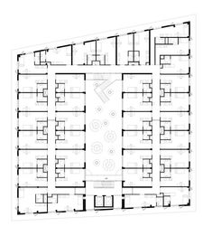 the floor plan for an office building with multiple floors and several rooms, all connected to each other