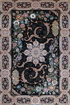 Floor Rugs Living Room, Flower Rug, Geometric Carpet, Silk Carpet, Antique Carpets, Modern Carpet, Décor Diy, Silk Rug, Persian Area Rugs