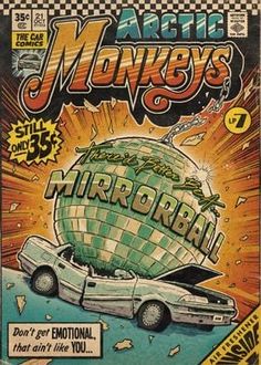 an old comic book cover with the words,'andy monkey's mirrorball don't get into this you