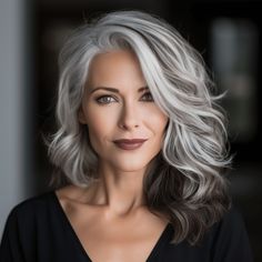 54 Stunning Silver Hair Color Ideas for This Year Grey Hair Inspiration, Natural Gray Hair, 사진 촬영 포즈, Fishtail Braid, Long Gray Hair