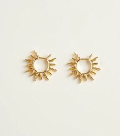 Sun Hoop Earrings | En Route Jewelry Surfergirl Style, En Route Jewelry, Radiant Energy, Dope Jewelry, Funky Jewelry, Jewelry Lookbook, Soft Grunge, Jewelry Inspo, Dream Jewelry