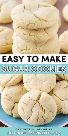 Easy holiday baking from scratch! Nothing beats this homemade sugar cookie recipe that comes out melt-in-your-mouth soft with crisp edges. They're one of the best Christmas cookies ever! Pin this for later! Homemade Sugar Cookies Recipe, Easy Christmas Dessert Recipes, The Best Sugar Cookies, Easy Christmas Dessert, Baking List