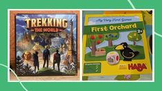 two children's books about trekking and the world