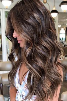 38 Divine Dark Brown Hair Balayage Hairstyles For Beautiful Dimensional Hair Fall Highlights For Auburn Hair, Deep Highlights On Dark Hair, Light Hair On Top Dark On Bottom Brown, Blond Highlights To Brown Hair, Back Hair Highlights, Hazelnut Brown Hair Highlights, Mocha Hair Highlights, Boliage Hair Dark Brown Natural